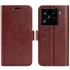 Per Xiaomi 15 Pro R64 Texture Custodia in pelle con flip orizzontale (marrone)