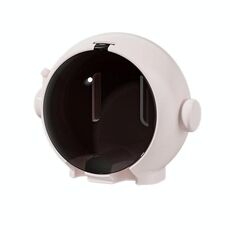 Mensola per bagno senza fori a parete con cartone animato, porta spazzolino elettrico per la casa (rosa)