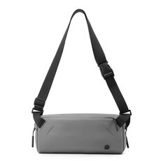 WEPOWER Borsa da petto per ciclismo da uomo, grande capacità, casual, messenger pack (grigio)