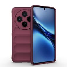 Per vivo X200 Magic Shield TPU + custodia in flanella per telefono (rosso vino)