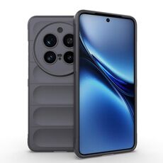 Per vivo X200 Pro Magic Shield TPU + custodia in flanella per telefono (grigio scuro)