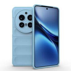 Per vivo X200 Pro Magic Shield TPU + custodia in flanella per telefono (azzurro chiaro)