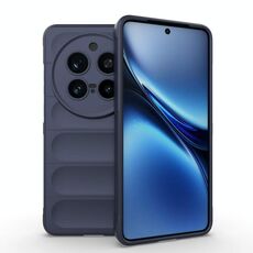 Per vivo X200 Pro Magic Shield TPU + custodia in flanella per telefono (blu scuro)