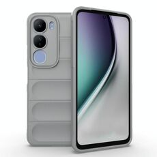 Per vivo Y29 5G / Y19s 4G Custodia per telefono in TPU + flanella Magic Shield (grigio)