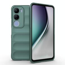 Per vivo Y29 5G / Y19s 4G Custodia per telefono in TPU + flanella Magic Shield (verde scuro)