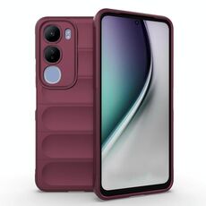 Per vivo Y29 5G / Y19s 4G Magic Shield TPU + Custodia in flanella per telefono (rosso vino)