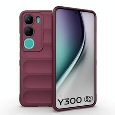 Per vivo Y300 5G India / V40 Lite IDN Magic Shield TPU + custodia in flanella per telefono (rosso vino)
