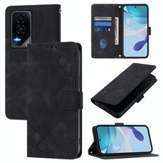 Custodia per telefono in pelle goffrata effetto pelle per Honor GT (nera)