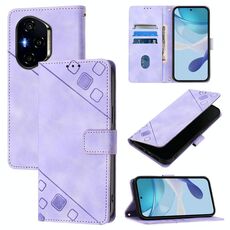 Per Honor 300 Pro 5G / 300 Ultra Custodia in pelle goffrata effetto pelle (viola chiaro)