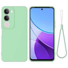 Per vivo Y29 5G Custodia per telefono antiurto in silicone liquido a tinta unita con copertura totale (verde)