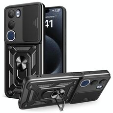 Per vivo Y19s Custodia per fotocamera scorrevole in TPU+PC (nero)