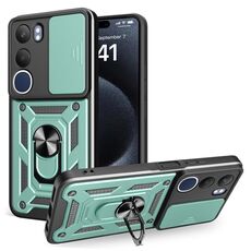 Per vivo Y19s Custodia per fotocamera scorrevole Design TPU+PC Custodia per telefono (verde)