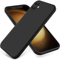 Per Samsung Galaxy M05 / F05 Custodia antiurto in silicone liquido Pure Color (nero)