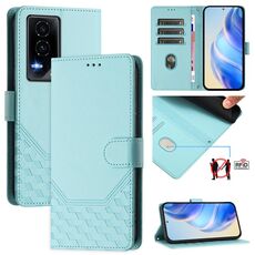 Custodia per telefono in pelle con stampa a nido d'ape RFID For Honor GT (verde menta)