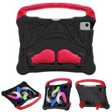 Per iPad Air 2022/2020 10.9 Custodia per tablet antiurto in EVA con supporto Boxing Series con tracolla (nero rosso)