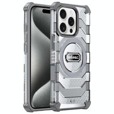 Per iPhone 15 Pro wlons Explorer Series PC Hybrid TPU MagSafe Custodia magnetica (grigio)