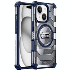 Per iPhone 15 wlons Explorer Series PC Hybrid TPU MagSafe Custodia magnetica (blu)