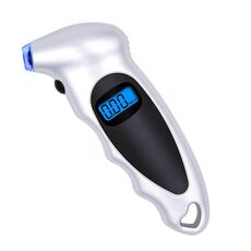 Manometro per pneumatici con display digitale ad alta precisione per auto (argento nero)