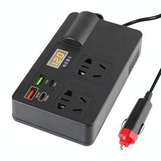 Presa inverter multifunzione per auto da 12V24V a 220V, caricabatterie rapido (con display digitale)