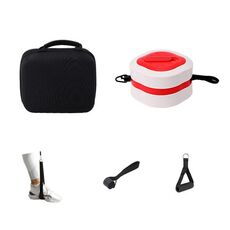 Kit di corda di tensione di restringimento di rimbalzo automatico, cinghia di trazione per allenamento di forza con resistenza regolabile, 1 maniglia, rosso