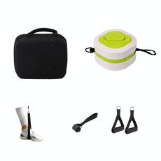 Kit corda di tensione con restringimento automatico a rimbalzo, cinghia di trazione per allenamento di forza con resistenza regolabile, 2 maniglie, verde