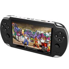 Console di gioco portatile A3 da 4,3 pollici con telecamera, supporta doppie maniglie/uscita TV/10 simulatori integrati 8G (nero)