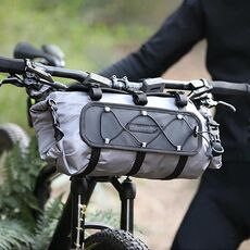 Rhinowalk RK9300 Borsa anteriore per bicicletta da esterno impermeabile di grande capacità (grigio)