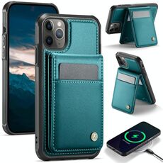 Per iPhone 11 Pro JEEHOOD J06 British Style RFID MagSafe Card Bag PU Custodia per telefono (verde)