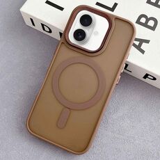 Per iPhone 16 Plus Diamond Lens Frame PC Hybrid TPU MagSafe Custodia per telefono (oro deserto)