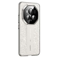 Custodia per telefono cellulare in pelle liscia per Honor Magic6 Cloud Dragon Pattern (nero)