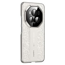 Custodia per telefono cellulare in pelle liscia per Honor Magic6 Pro Cloud Dragon Pattern PC (nero)