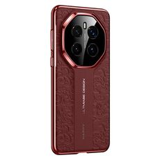 Custodia per telefono cellulare in pelle liscia per Honor Magic7 Cloud Dragon Pattern (rosso)