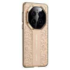Custodia per telefono cellulare in pelle liscia per Honor Magic7 Pro Cloud Dragon Pattern PC (oro)