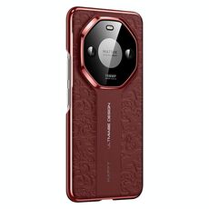 Per Honor X50 Pro Custodia per telefono in pelle liscia con motivo a drago cloud (rosso)