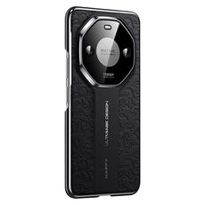 Per Honor X50 Pro Custodia per telefono cellulare in pelle liscia con motivo a drago cloud (nero)
