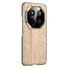 Per Honor X60 Pro Custodia per telefono cellulare in pelle liscia con motivo a drago cloud (oro)
