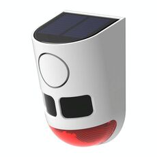 N911B Allarme solare Sensore infrarosso Suono e luce Repellente per animali (bianco)