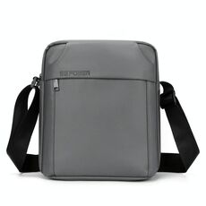 WEPOWER Borsa a tracolla da uomo grande capacità Borsa a tracolla per il tempo libero per viaggi pendolari (grigio)