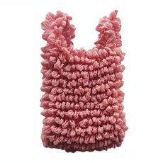 Mini borsa a bolle retrattile multifunzionale grande capacità borsa per la spesa elastica (gomma rosa)