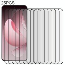 Per OPPO Reno13 Pro Global 25 pezzi 9H HD 3D Pellicola in vetro temperato con bordo curvo (nero)