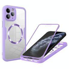 Per iPhone 11 Pro Max CD Texture MagSafe Custodia per telefono (viola)
