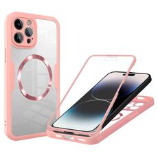 Per iPhone 14 Pro Max CD Texture MagSafe Custodia per telefono (rosa)