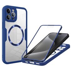 Per iPhone 15 Pro Max CD Texture MagSafe Custodia per telefono (blu)