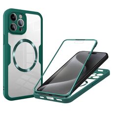 Per iPhone 15 Pro Max CD Texture MagSafe Custodia per telefono (verde)