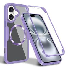 Per iPhone 16 CD Texture MagSafe Custodia per telefono (viola)