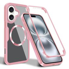Per iPhone 16 Plus CD Texture MagSafe Custodia per telefono (rosa)