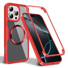 Per iPhone 16 Pro Custodia per telefono MagSafe con texture CD (rosso)