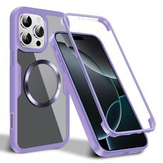 Per iPhone 16 Pro Max CD Texture MagSafe Custodia per telefono (viola)