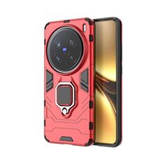 Per vivo X200 Pro Supporto ad anello magnetico Custodia per telefono in PC + TPU (rosso)
