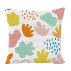 Cuscino per divano stampato con blocchi colorati con stampa centrale su richiesta, dimensioni: 35x35 cm (velluto granulare Twill)